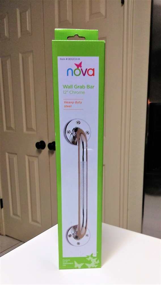 Nova Heavy Duty Wall-Mounted Grab Bar 12″ CHROME New