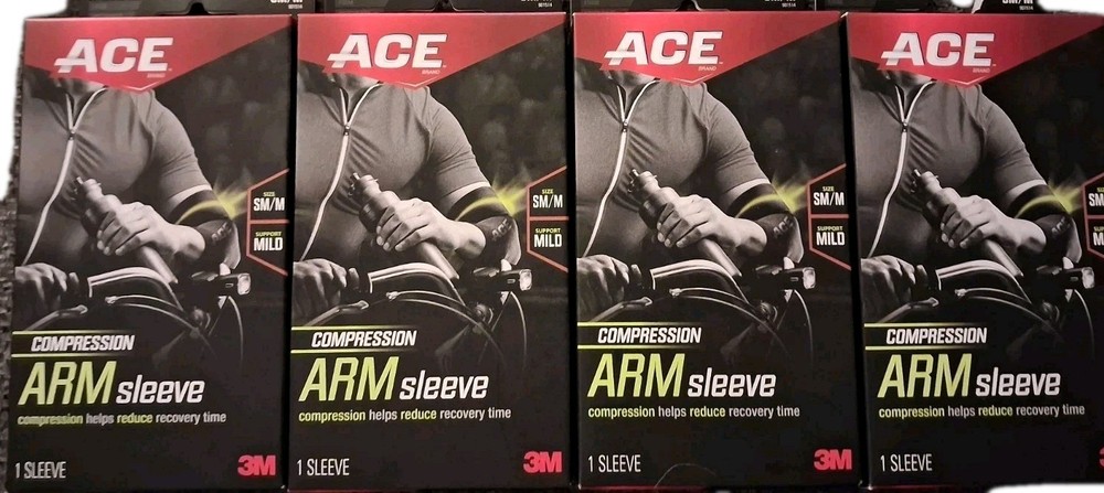 4 Packs ACE Bandage Reusable Compression Arm Sleeve SM/M Mild Support New