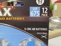 CVS Max Hearing Aid Zinc Air Batteries 1.45v Size 675 Pack of 12 Exp 2029