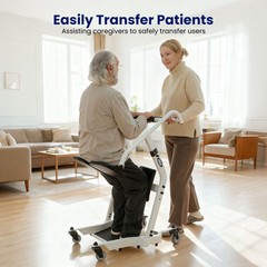 Patient Transport Stand Assist Lift, Wheeled Mobility Device for Seniors