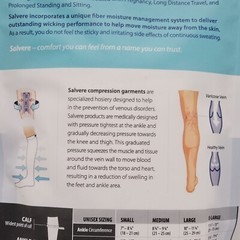 Salvere Sz M Unisex Knee High Compression Socks White Casual Wear 20-30 MmHg