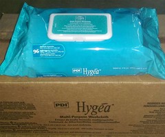 PDI HYGEA SOLO Multi-Purpose Large Adult Wipes Washcloths 8″x12″ 96/PK Aloe USA