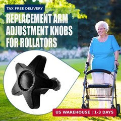 Pacify 2 Pack Replacement Adjustment Star Knobs for Rollator Walker Guardian Wal