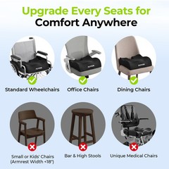 AUVON AntiSlip Wheelchair Cushions with Front High Rear Low & Hump Design, Er…