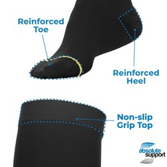 ABSOLUTE SUPPORT Made in USA – T.E.D. Anti 3X-Large, Black Closed Toe