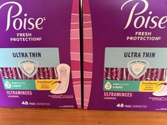 2-Poise Ultra Thin Incontinence & Postpartum Pads-Bladder Leaks, 3 Drop Light-48