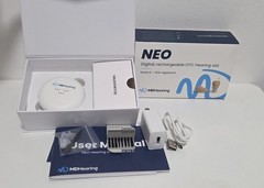 MDHearing NEO Series R Digital Rechargeable OTC ITC Hearing Aids, Kit