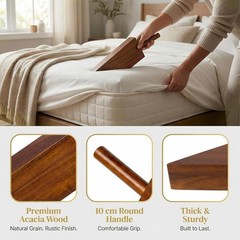 Mattress Lifter Tool for Changing Sheets, Acacia Wood Mattress Lifter Tool Ma…
