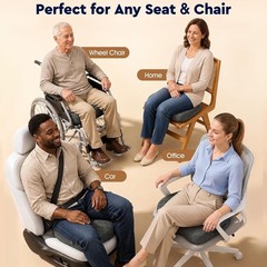 Grey Memory Foam Seat Cushion – Ergonomic Comfort for All Sitting Needs