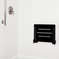Seachrome 18 inch Silhouette Slimline Folding Wall Mount Shower Bench Seat M…