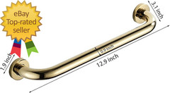 Brass Shower Grab Bar Gold Support Bar Bathroom Hand Safety Handrail for Elderly