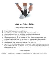 Ovation Lace-Up Ankle Brace with Fig-8 Straps XX-S Ankle circumference 9-10”