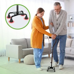 Quad Cane Tips Set of 8 Heavy Duty 5/8in Replacement Rubber Feet Black Durable