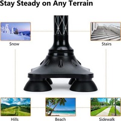 KAKICLAY Folding Walking Cane with LED Light Adjustable Aluminum Walking Stick