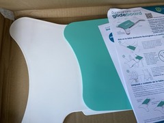 Buckingham Glideboard Patient Transfer Board Sliding Mobility Aid White Teal UK