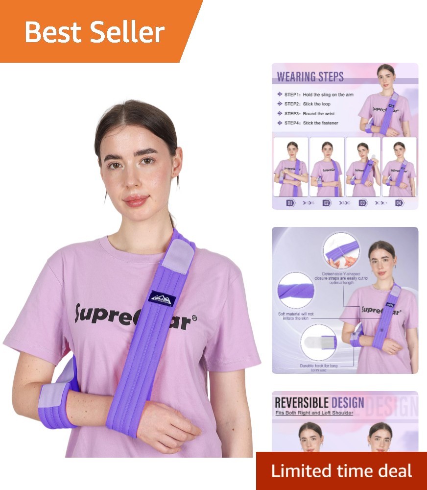 Breathable Arm Support Strap – Ergonomic Sling for Elbow and Shoulder Injuries