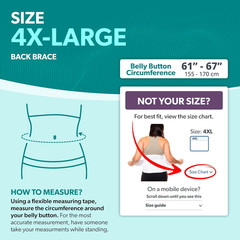 Braceability plus Size 4XL Bariatric Back Brace – XXXXL Big and Tall Lumbar Supp
