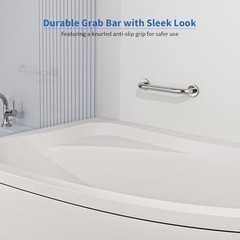 12 Inch Stainless Steel Chrome Shower Grab Bar, Bathroom 1 Foot (Pack of 1)