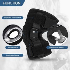 Plus Size External Hinged Knee Brace with Compression Wrap for Big & Wide Thigh