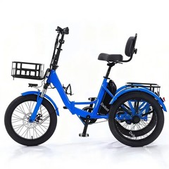 Adult electric tricycle, foldable,with a removable battery,350 W lightweight