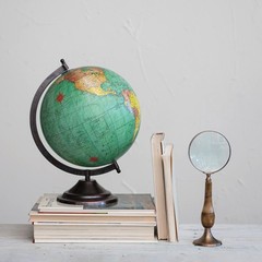 Creative Co-Op Vintage Brass And Bone Magnifying Glass Multicolor Df7472