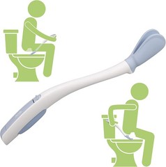 Toilet Aid Unisex Personal Hygiene Tool 18in Assist for Elderly Disabled