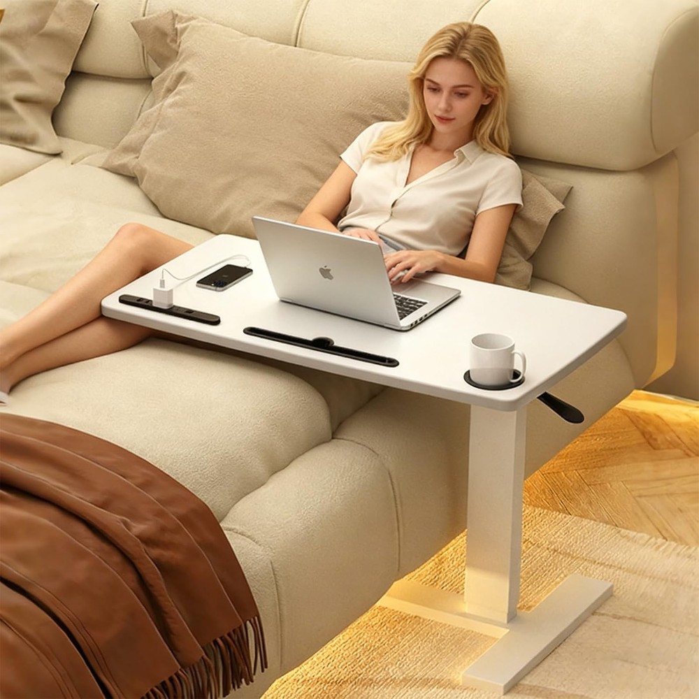 Overbed Table,Hospital Bed Table,Pneumatic Bedside Table Adjustable Over The …