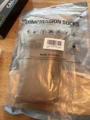 NWT Pack Of 2 Compression Socks and Calf Sleeves Men S/M Rehab Recovery Travel