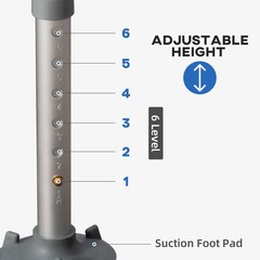 EVA Padded Bath Seat with Adjustable Height, 299 lbs. Capacity