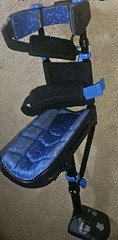 iWALK Hands-Free Crutch Adjustable Height Lightweight Adult Black/Blue