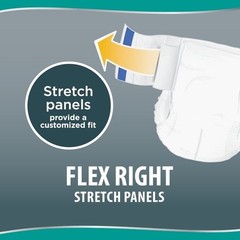 Assurance Unisex Stretch Briefs with Tabs, L XL, 68 Count