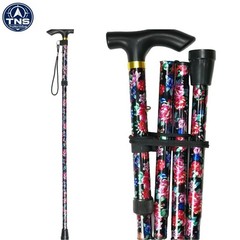 Adjustable Folding Cane Lightweight Aluminum Walking Stick with Wrist Strap f…