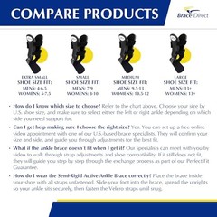 Semi-Rigid Active Ankle Brace for Sports – Maximum Left Ankle – Left – XS
