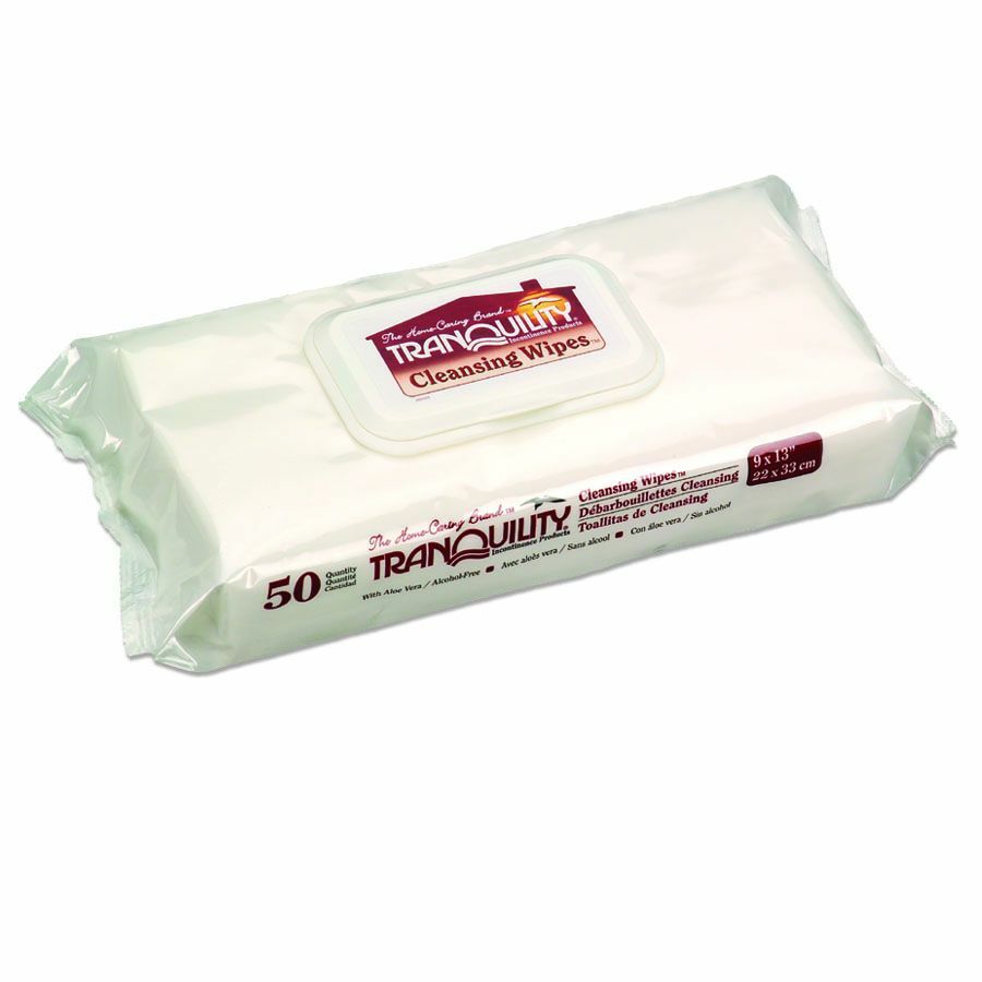 Tranquility Personal Cleansing Washcloth w/ Aloe 9“ x 13“ – 4 Packs of 50