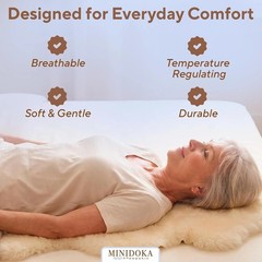 Large Medical Sheepskin 25″x41″ – Bedsores, Breathable, Oeko-Tex Certified