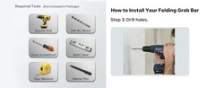 26-Inch Foldable Toilet Grab Bar – 90° Flip-Up Design, Premium 304 Stainless