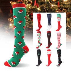Unisex Christmas Compression Pair Socks 15-20mmHg Graduated Support Stockings
