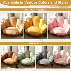 Paw Shaped Plush Seat Cushion 20x20in Fuzzy Chair Pad Patio Bedroom Floor Decor