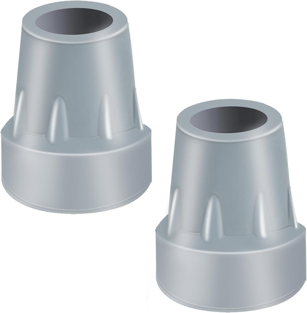 Cane Tips Heavy Duty Rubber Replacement 7/8 Inch Gray for Walking Canes Crutches