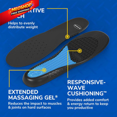Dr. Scholl’s Work All-Day Superior Comfort Insoles 1 Pair (Pack of 2), Black