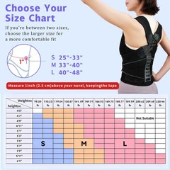 SFSSCDF Back Brace Posture Corrector for Women and Men Vertical M