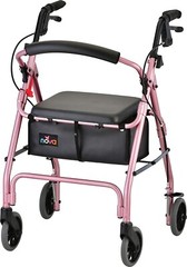 Nova GetGO Classic Foldable Rolling Walker Stnd Size Rollator – OPEN BOX PINK