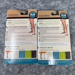 2x THERAFIRM THIGH High Gradient Compression Stockings 20-30 mmHg Medium