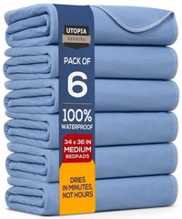Utopia Bedding Washable Underpads, Waterproof Reusable Heavy Absorbency…