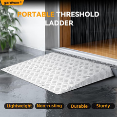 Portable Aluminum Threshold Ramp for Wheelchairs, 700LBS Capacity, 2-4″ Rise