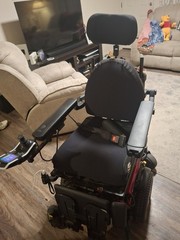 iLevel Electric Power Wheelchair 6-Wheel Red/Black Joystick Headrest Seat Belt