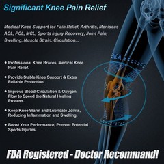 NEENCA Professional Knee Brace, Compression Knee Sleeve with Patella Gel Pad & S