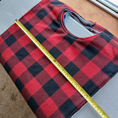Handmade Adult Bib flannel terry cloth single patch hook-loop closure 34″x19.5″