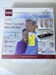 RCA OTC Hearing Aid Deluxe Kit – Hearing Aids / Charger Station / Cleaning Kit !