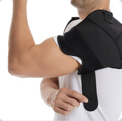 Double Shoulder Brace Torn Rotator Cuff Pain Relief Support Sleeve Adjustable HL
